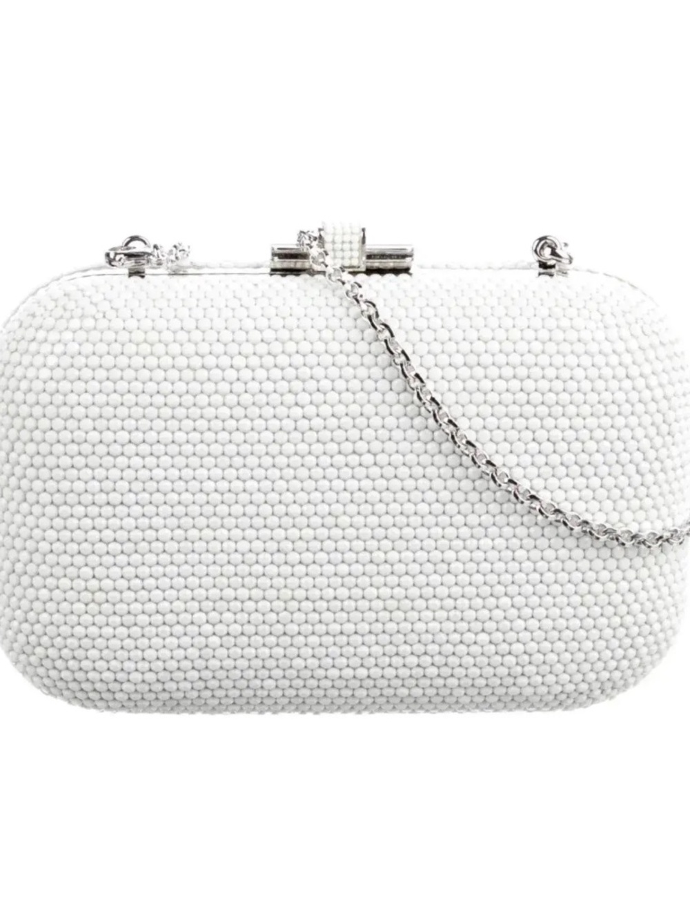 Judith Leiber Pearl Slide Lock Clutch Bag